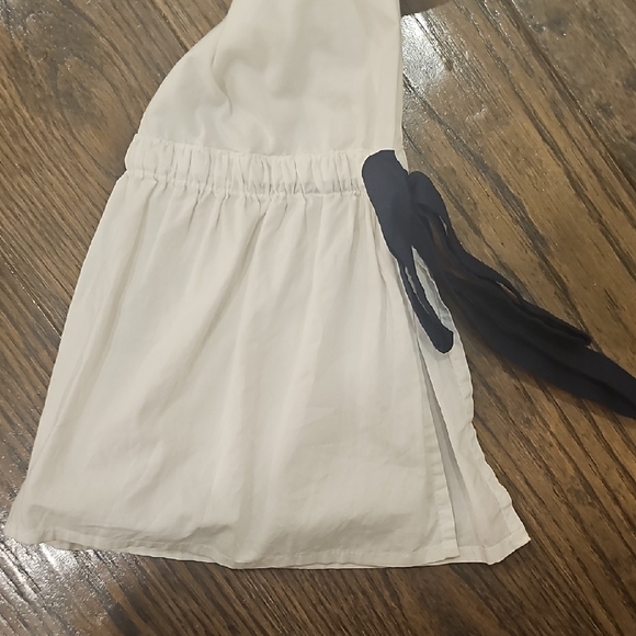 J. Crew Cream Blouse with Black Ribbon Accents - Picture 4 of 4